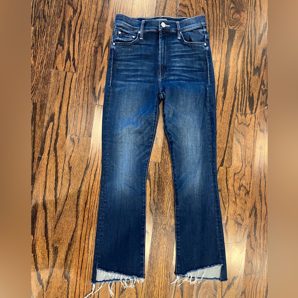 MOTHER denim Jeans with Frayed Hem